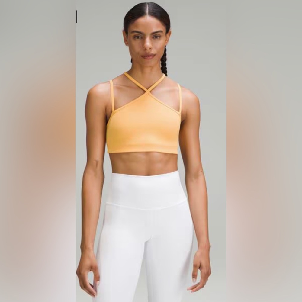 Lululemon Flow Y Strappy Bra Nulu - Mango Dream